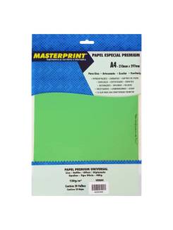 PAPEL DIPLOMATA A4 120G - 20FL LISO/OFFSET - 302070073 - VERDE - UN - MASTERPRINT