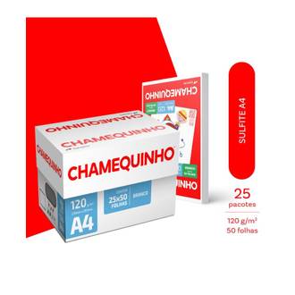 PAPEL CHAMEQUINHO 120G 50FLS - A4 - CX 25 - CHAMEX