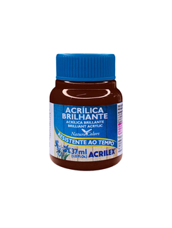 TINTA ACRILICA BRILHANTE 37ML 03340 - MARROM - UN - ACRILEX