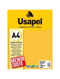 PAPEL PEROLA A4 30FLS - 180G -25052 - AMARELO OURO - UN - USAPEL
