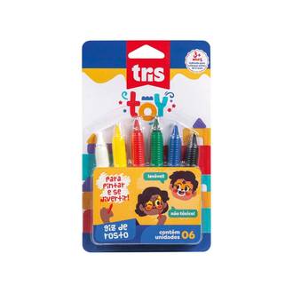 GIZ DE ROSTO TOY 6 CORES - 908056 - UN - TRIS