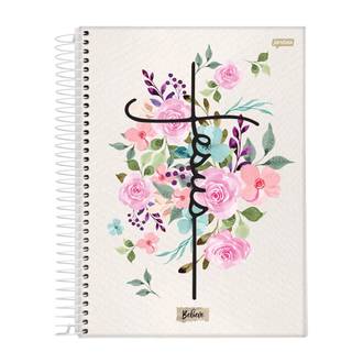 CADERNO UNIV CAPA DURA 1X1 80FLS - BELIEVE - UN - JANDAIA