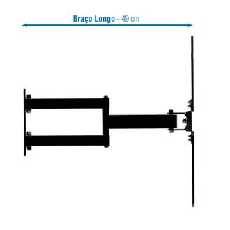 SUPORTE P/ TV ARTICULADO 10" A 56" - SBRP1041 - UN - BRASFORMA