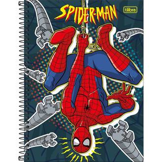 CADERNO UNIV CAPA DURA 1X1 80FLS - 367001 - SPIDER MAN - PCT 4 - TILIBRA