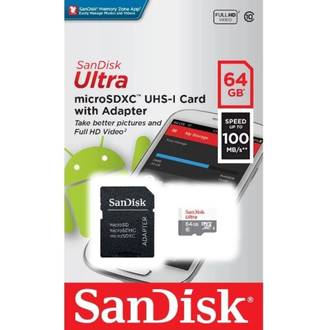 CARTAO MEMORIA MICRO SD 64GB CLASSE 10 - UN - SANDISK