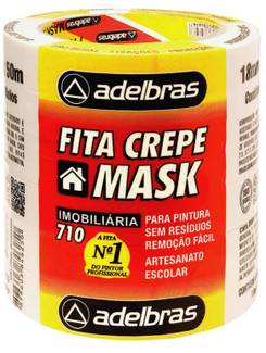 FITA ADESIVA CREPE 18X50 - 710 - PCT 6 - ADELBRAS