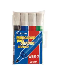 MARCADOR PINCEL QUADRO BRANCO C/4 CORES WBM-7 - UN - PILOT