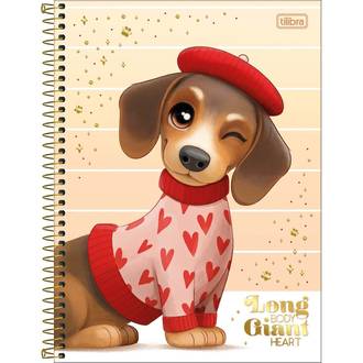 CADERNO UNIV CAPA DURA 10X1 160FLS - 397709 - BROWNIE - UN - TILIBRA