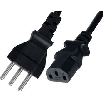 CABO FORCA TRIPOLAR PC/MONITOR 1,5M - 7131 / 10 AMPERES - PRETO - UN - MD9