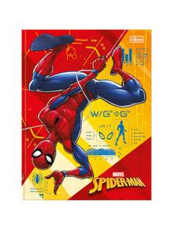 CADERNO BROCHURAO CAPA DURA 80FLS - SPIDER MAN - UN - TILIBRA