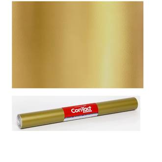 FILME AUTOADESIVO 45CMX2M 80 MICRAS - FOSCO 100715 - METALICO OURO - UN - CON-TACT