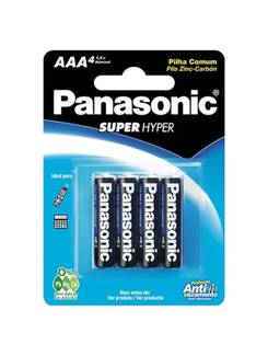 PILHA COMUM SUPER HYPER AAA C/4 - R03UAL/4B - UN - PANASONIC