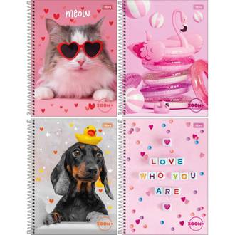 CADERNO UNIV CAPA DURA 1X1 96FLS - ZOOM+ FEM - UN - TILIBRA