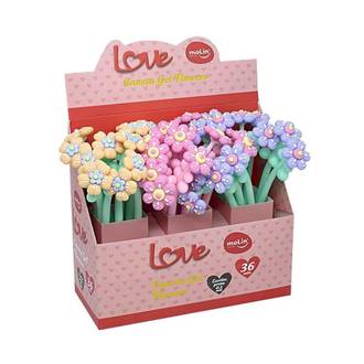 CANETA GEL LOVE FLOWERS 0,5MM - 1332 - UN - MOLIN