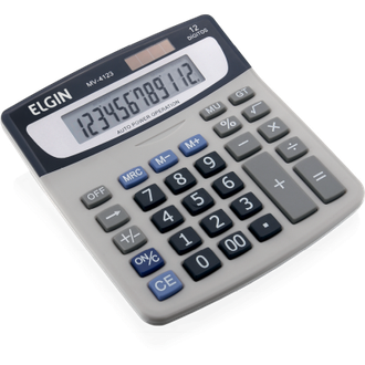 CALCULADORA MESA 12 DIG MV4122 - CINZA - UN - ELGIN