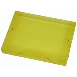 PASTA ELASTICO PLASTICA 4CM OFICIO - 1024 - AMARELO - UN - ACP