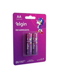PILHA RECARREGAVEL AA 2500MAH C/2 - 82172 - UN - ELGIN