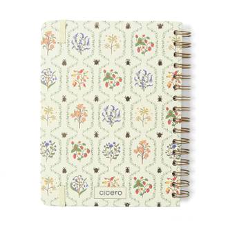 PLANNER PERMANENTE ESPIRAL A5 / JARDIM OFF WHITE - UN - CICERO