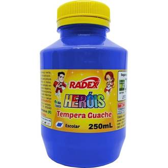TINTA GUACHE 250ML  - AZUL ESC - PCT 3 - RADEX
