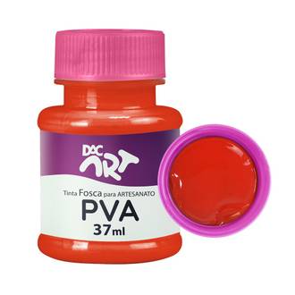 TINTA PVA FOSCA 37ML  - VERMELHO VIVO - CX 12 - DAC