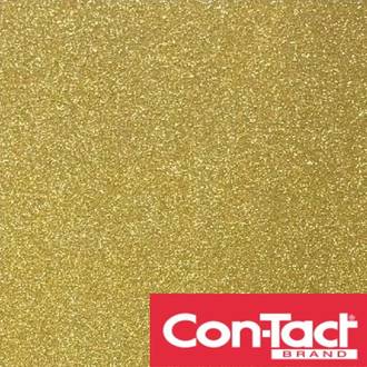 FILME AUTOADESIVO 45CMX2M 80 MICRAS - GLITER 270230 - AMARELO GOLD - UN - CON-TACT