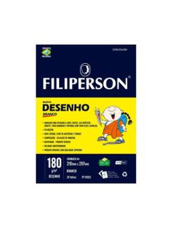 BLOCO DESENHO A4 20FL - 180G - 01652 - BRANCO - UN - FILIPERSON