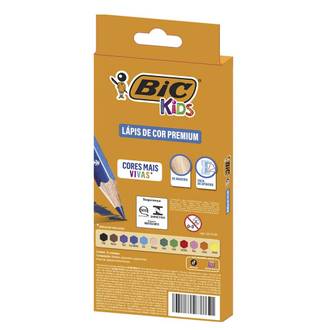 LAPIS DE COR KIDS PREMIUM MADEIRA - C/12 - UN - BIC