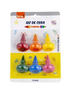 GIZ DE CERA FORMIX CONES 6 CORES - GZ4011 - UN - BRW