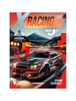 CADERNO BROCHURAO CAPA DURA 80FLS - 305758 - XRACING - UN - TILIBRA