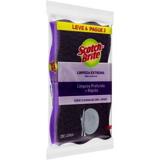 ESPONJA EXTREMA C/4 - SCOTCH-BRITE - UN - 3M