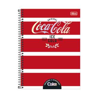 CADERNO UNIV CAPA DURA 1X1 80FLS - COCA-COLA - PCT 4 - TILIBRA