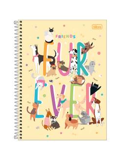 CADERNO UNIV CAPA DURA 16X1 256FLS - HUG ME - UN - TILIBRA