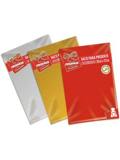 KIT SACO PARA PRESENTE C/1 LISO - 25x37 - UN - CROMUS