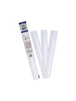 REGUA ACRILICA 30CM BLACK WHITE - 3111 - BRANCO - UN - DELLO