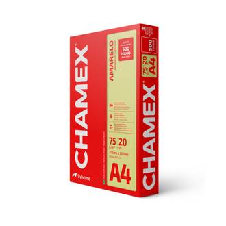 PAPEL CHAMEX COLOR 75G 500FLS - AMARELO - UN - CHAMEX