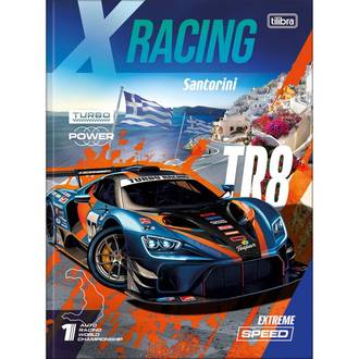 CADERNO BROCHURAO CAPA DURA 80FLS - 305758 - XRACING - UN - TILIBRA