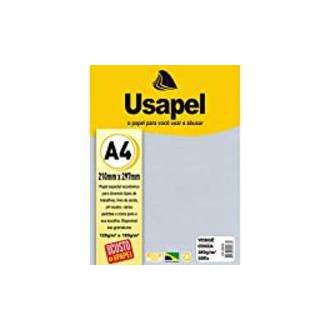 PAPEL VERGE A4 50FLS - 180G - 25028 - CINZA - UN - USAPEL