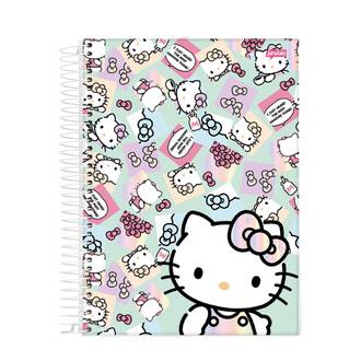 CADERNO UNIV CAPA DURA 10X1 160FLS - HELLO KITTY - PCT 4 - JANDAIA