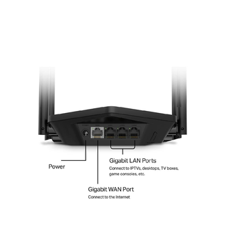 ROTEADOR WIFI 6 AX3000 MR80X - GIGA - PRETO - UN - MERCUSYS