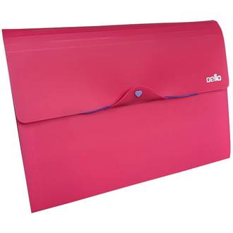 PASTA SANFONADA A4 12 DIVISORIAS FULL COLOR- 6107 - PINK - UN - DELLO