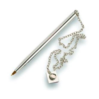 CANETA FIXA P/ BALCAO POLIDA C/BASE - AZUL - UN - CANETA BALCAO