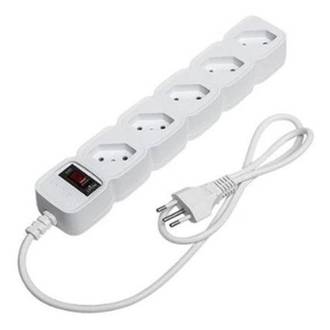 FILTRO DE LINHA 5 TOMADAS 10A 2P+T 1M - EPE 205 - BRANCO - UN - INTELBRAS