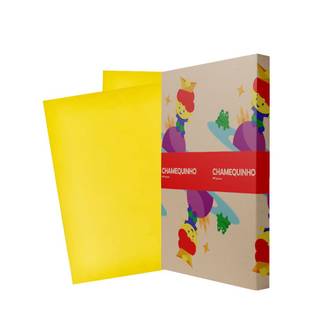 PAPEL CARTOLINA CHAMEQUINHO 50X66 - 120G - AMARELO - PCT 100 - CHAMEX