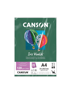 PAPEL IRIS VIVALDE A4 25FLS - 120G - VERDE ESCURO - UN - CANSON