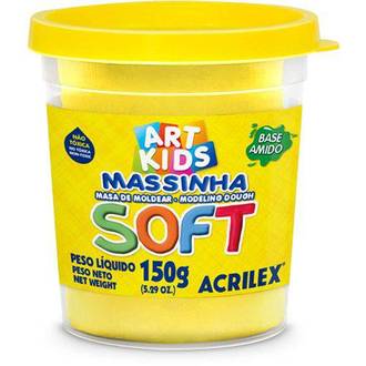 MASSA P/MODELAR SOFT 150G 07315 - AMARELO LIMAO - UN - ACRILEX