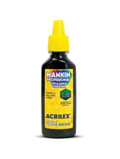TINTA NANKIN 20ML 520 1 - PRETO - CX 12 - ACRILEX