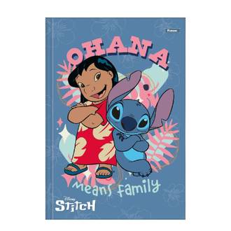 CADERNO BROCHURAO CAPA DURA 80FLS - 4065262 - STITCH - UN - FORONI