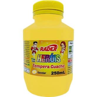 TINTA GUACHE 250ML  - AMARELO - PCT 3 - RADEX