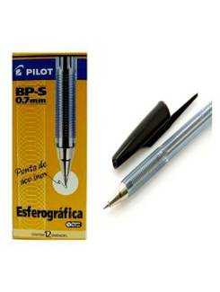 CANETA BPS PONTA FINA 0,7MM - PRETO - CX 12 - PILOT