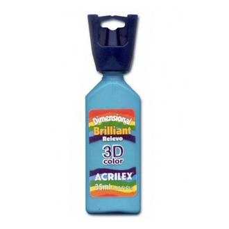 TINTA DIMENSIONAL BRILLIA 35ML 12112  - AZUL CELESTE - UN - ACRILEX